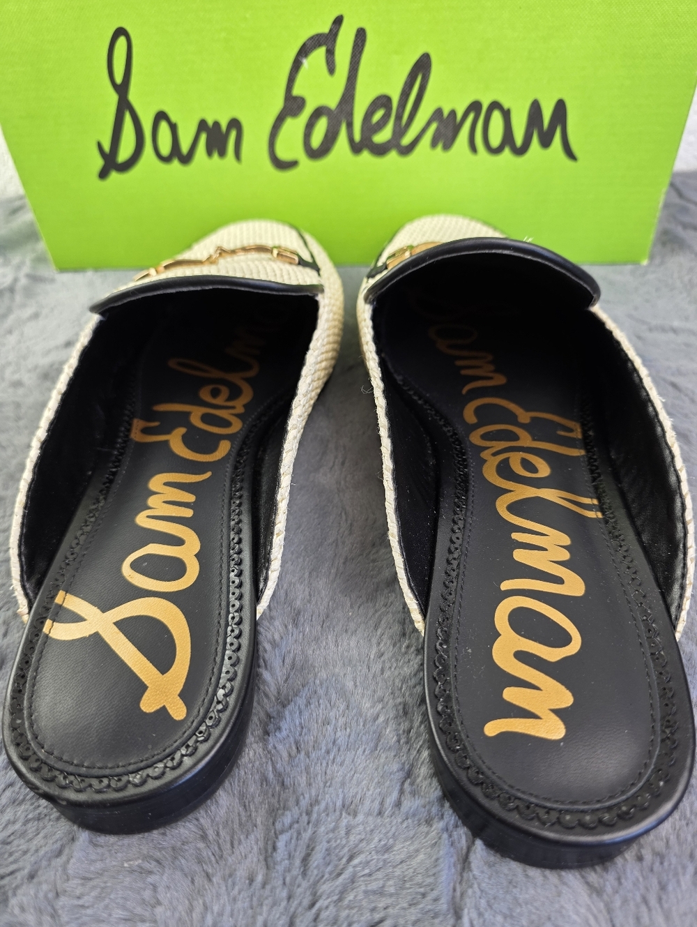 Sam Edelman Linnie, Linen Rafia Mules Size 10 - Picture 12 of 16